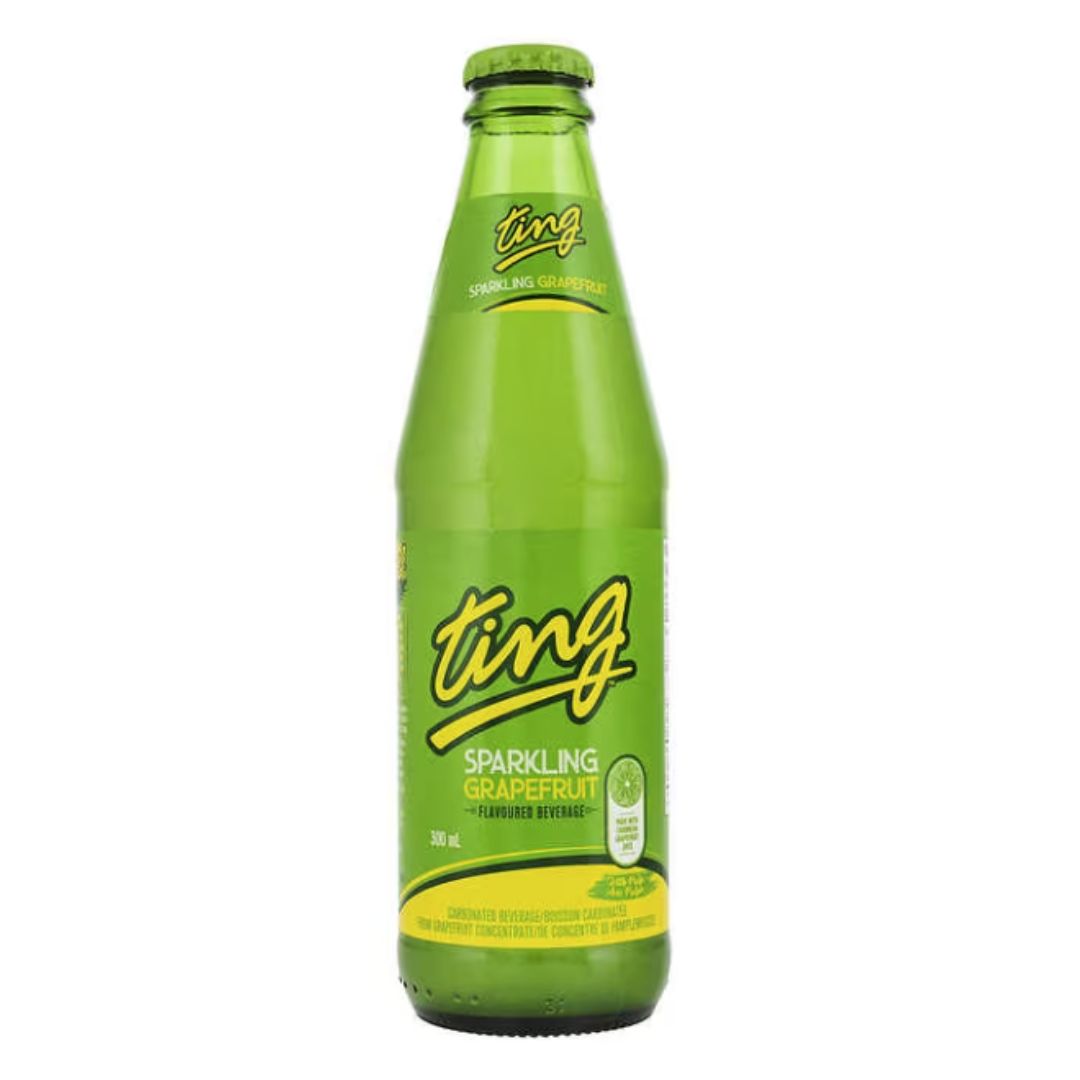 Ting is a lively blend of sparkling water, the subtle sweetness of grapefruit and a splash of Jamaican sunshine!